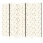 Parawan jednostronny Tła i desenie 225x172 cm 5-częściowy biały | MIRAT.