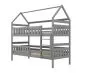 3-osobowe łóżko piętrowe domek FELIKS 180x80 szare drewniane I sklep meblowy MIRAT.  kolekcja FELIKS