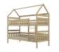 Solidne łóżko piętrowe domek FELIKS 180x90 sosna lakierowana dla dzieci I sklep meblowy MIRAT. styl SKANDYNAWSKI kolekcja FELIKS