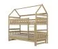 Łóżko piętrowe domek FELIKS 180x80 sosna nielakierowana dziecięce I sklep meblowy MIRAT. styl SKANDYNAWSKI kolekcja FELIKS