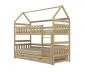 3-osobowe łóżko piętrowe domek FELIKS 160x80 sosna nielakierowana sosnowe z szufladami I sklep meblowy MIRAT. styl SKANDYNAWSKI kolekcja FELIKS