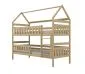 Rozsuwane łóżko piętrowe domek FELIKS 200x90 sosnowe nielakierowane I sklep meblowy MIRAT. styl SKANDYNAWSKI kolekcja FELIKS