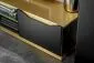 Meblościanka FAME czarny mat/złota z podświetleniem LED I sklep meblowy MIRAT. styl GLAMOUR