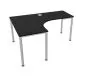Biurko narożne EASY SPACE I-LEG LS 160x120cm czarne grafitowe I sklep meblowy MIRAT.