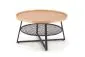 Stolik kawowy FLORENCE 80x80 dąb/czarny okrągły do salonu | MIRAT. styl LOFT