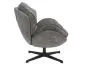 Fotel do salonu BETTY szary obracany 360 stopni | MIRAT