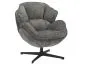 Fotel do salonu BETTY szary obracany 360 stopni | MIRAT