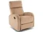 Aksamitny fotel 3w1 obrotowy bujany i rozkładany Olimp Velvet beżowy | MIRAT