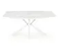 Stół rozkładany VIVALDI 160(200)x89 biały marmur w stylu glamour | MIRAT.