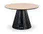 Stół okrągły MIYAKI 120x120 dąb naturalny/czarny na jednej nodze | MIRAT. styl LOFT