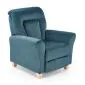 Fotel BARD niebieski rozkładany z podnóżkiem | MIRAT.