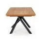 Stół DERRICK 160(200)x90 dąb/czarny rozkładany w stylu loft | MIRAT. styl LOFT