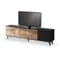 Szafka RTV RANDOM 3 200 dąb/czarna I sklep meblowy MIRAT.  kolekcja RANDOM