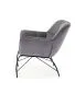 Fotel tapicerowany BELTON szary na metalowych nogach I sklep meblowy MIRAT.