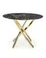Stół RAYMOND 2 100x100 czarny marmur/złoty I sklep meblowy MIRAT. styl GLAMOUR