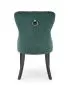 Krzesło tapicerowane MIYA VELVET ciemnozielone pikowane z kołatką | MIRAT. styl KLASYCZNY