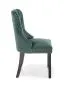 Krzesło tapicerowane MIYA VELVET ciemnozielone pikowane z kołatką | MIRAT. styl KLASYCZNY