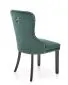 Krzesło tapicerowane MIYA VELVET ciemnozielone pikowane z kołatką | MIRAT. styl KLASYCZNY