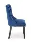 Krzesło tapicerowane MIYA VELVET granatowe pikowane z kołatką | MIRAT. styl GLAMOUR