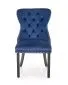 Krzesło tapicerowane MIYA VELVET granatowe pikowane z kołatką | MIRAT. styl GLAMOUR