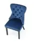 Krzesło tapicerowane MIYA VELVET granatowe pikowane z kołatką | MIRAT. styl GLAMOUR