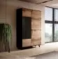 Szafa RANDOM S-1 dąb artisan/czarna I sklep meblowy MIRAT. styl RYFLOWANY kolekcja RANDOM