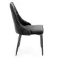 Krzesło tapicerowane K365 VELVET czarne pikowane I sklep meblowy MIRAT.