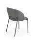 Krzesło tapicerowane K373 szare z łukowym oparciem na czarnych nogach | MIRAT.