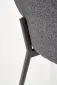 Krzesło tapicerowane K373 szare z łukowym oparciem na czarnych nogach | MIRAT.