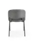 Krzesło tapicerowane K373 szare z łukowym oparciem na czarnych nogach | MIRAT.
