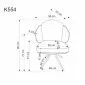 Krzesło tapicerowane K554 szare obracane z ekoskóry I sklep meblowy MIRAT. styl LOFT