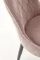 Krzesło tapicerowane K366 VELVET beżowe na metalowych nogach I sklep meblowy MIRAT. styl GLAMOUR