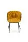 Krzesło tapicerowane K516 musztardowe plecione I sklep meblowy MIRAT. styl LOFT