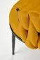 Krzesło tapicerowane K516 musztardowe plecione I sklep meblowy MIRAT. styl LOFT