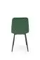 Krzesło tapicerowane K525 VELVET ciemne zielone na metalowych nogach I sklep meblowy MIRAT. styl GLAMOUR, LOFT