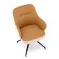 Krzesło K527 brązowe/beżowe obracane z eco skóry I sklep meblowy MIRAT. styl LOFT