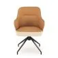 Krzesło K527 brązowe/beżowe obracane z eco skóry I sklep meblowy MIRAT. styl LOFT