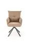 Krzesło K528 cappuccino obracane tapicerowane sztruksem I sklep meblowy MIRAT. styl LOFT