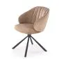Krzesło tapicerowane K533 cappuccino/czarne obracane na metalowych nogach I sklep meblowy MIRAT. styl LOFT
