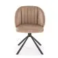 Krzesło tapicerowane K533 cappuccino/czarne obracane na metalowych nogach I sklep meblowy MIRAT. styl LOFT