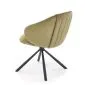 Krzesło tapicerowane K533 oliwkowe/czarne obracane 180° I sklep meblowy MIRAT.