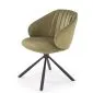 Krzesło tapicerowane K533 oliwkowe/czarne obracane 180° I sklep meblowy MIRAT.