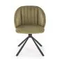 Krzesło tapicerowane K533 oliwkowe/czarne obracane 180° I sklep meblowy MIRAT.