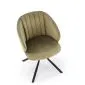Krzesło tapicerowane K533 oliwkowe/czarne obracane 180° I sklep meblowy MIRAT.