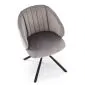 Krzesło tapicerowane K533 szare/czarne obracane kubełkowe I sklep meblowy MIRAT. styl LOFT