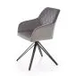 Krzesło tapicerowane K535 szare obracane na metalowych nogach I sklep meblowy MIRAT. styl GLAMOUR, LOFT