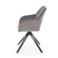 Krzesło tapicerowane K535 szare obracane na metalowych nogach I sklep meblowy MIRAT. styl GLAMOUR, LOFT