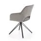 Krzesło tapicerowane K535 szare obracane na metalowych nogach I sklep meblowy MIRAT. styl GLAMOUR, LOFT