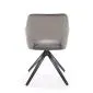 Krzesło tapicerowane K535 szare obracane na metalowych nogach I sklep meblowy MIRAT. styl GLAMOUR, LOFT