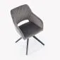 Krzesło tapicerowane K535 szare obracane na metalowych nogach I sklep meblowy MIRAT. styl GLAMOUR, LOFT